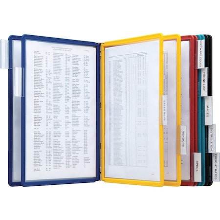 Durable Office Products Wall Reference System, 20 Sht Capacity, Assorted DBL535900